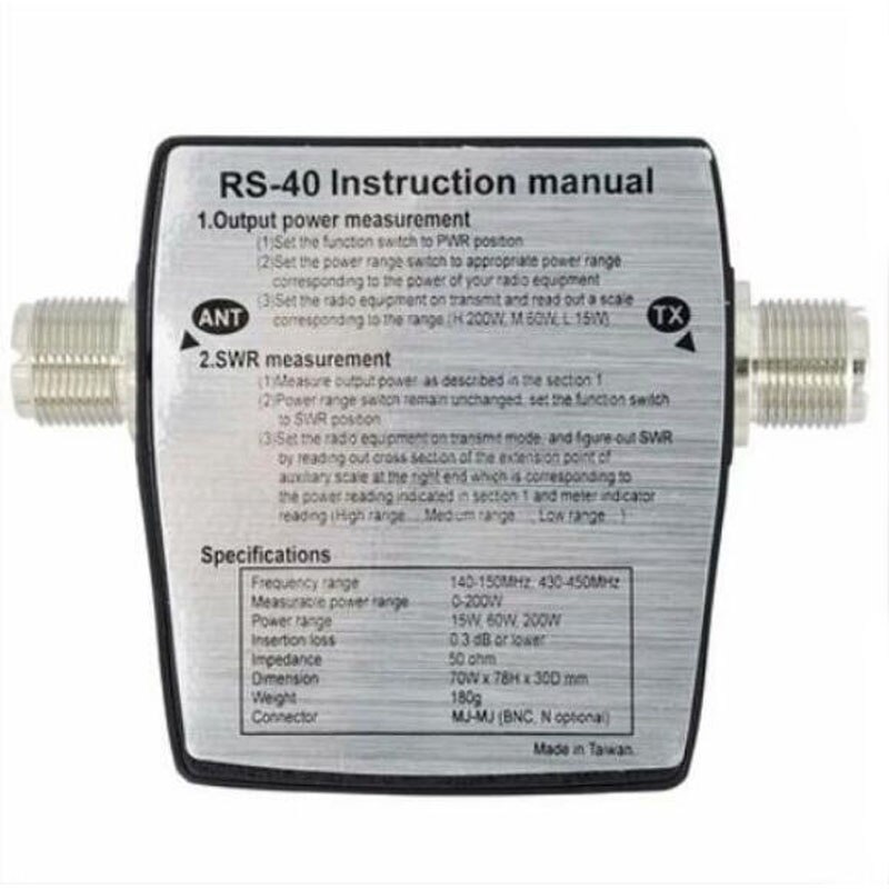 Original NISSEI RS-40 SWR Watt Meter 125-525MHz UHF/VHF M Typ Stecker RS40 Digital Power Zähler für Radio Walkie Talkie