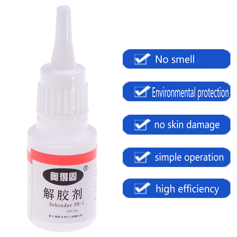 1PC 20g Liquid Glue Debonder Clean for Super UV Clear Epoxy Resin Foil Nail Polish Enamel 502 Textile Stationery Store