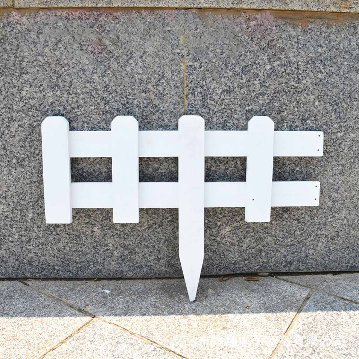Trepiket hage gjerde råte bevis diy hage plen gjerde kanting gjerder utendørs korrosjonshindrende tre gjerde til utendørs: Hvit 20cm