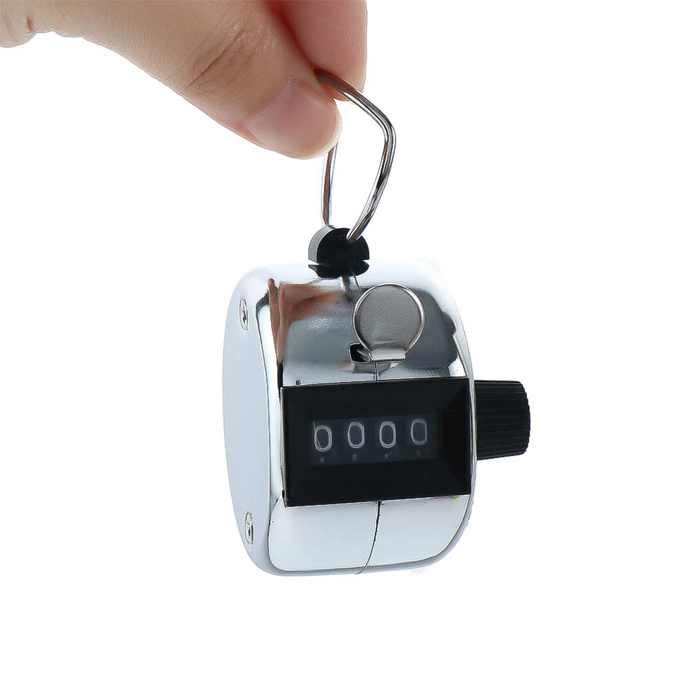 4 Digit Number Mini Hand Held Tally Counter Digital Golf Clicker Manual Training Counting Max. 9999 Counter