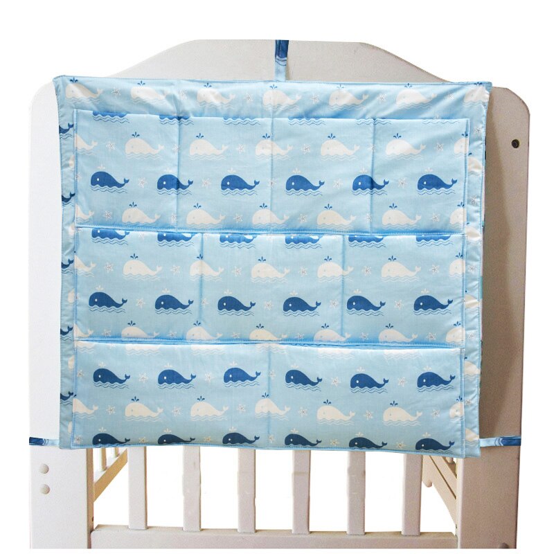 Babybedje Zak Opknoping Opbergtas Wieg Baby Bed Bumper Opknoping Opbergtas Multi-Functionele Mousseline Baby Beddengoed Bumper nachtkastje: NO6