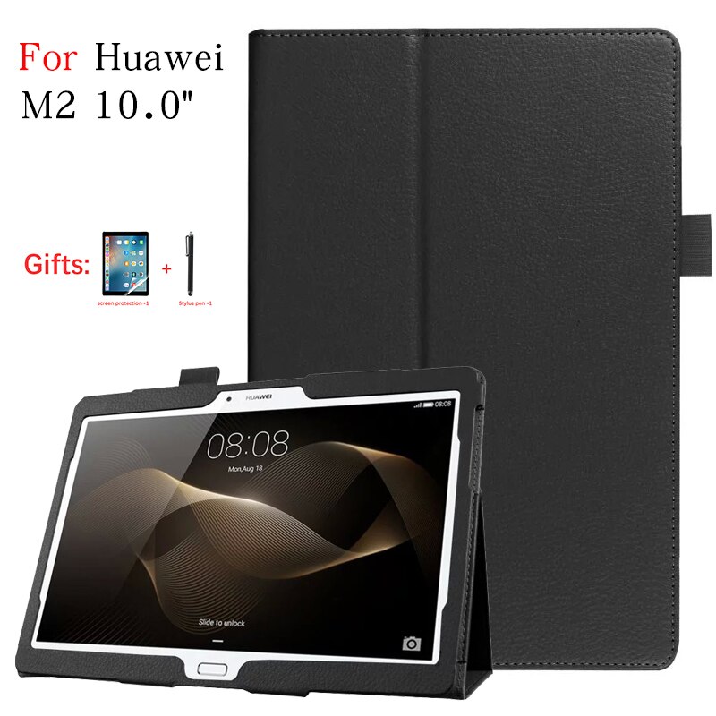 Case for Huawei M2 10.0&quot; Ultra thin Smart Cover for M2-A01L / M2-A01M / M2-A01W 10.1 tablet pc+free Touch pen+Screen Protector