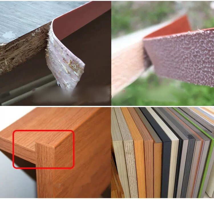 10m smelte pvc møbler kantbånd strimmel beskytter tape klæbende finer plader til skab bord træ overflade kant indretning