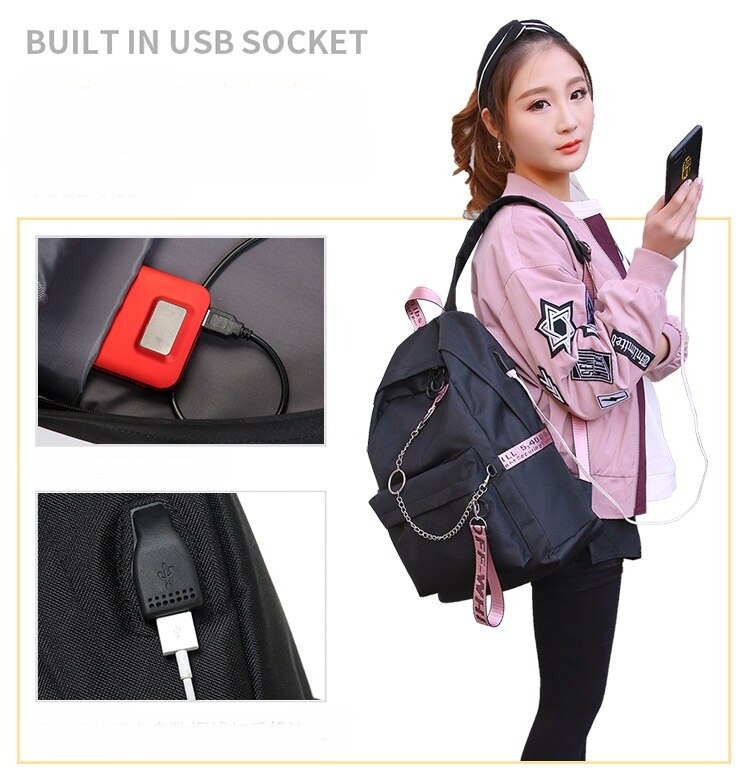 USB Laptop Backpack Women Men Waterproof Anti theft Travel Backpack School Bag For Teenage Boys Girls Students Bookbag Mochila