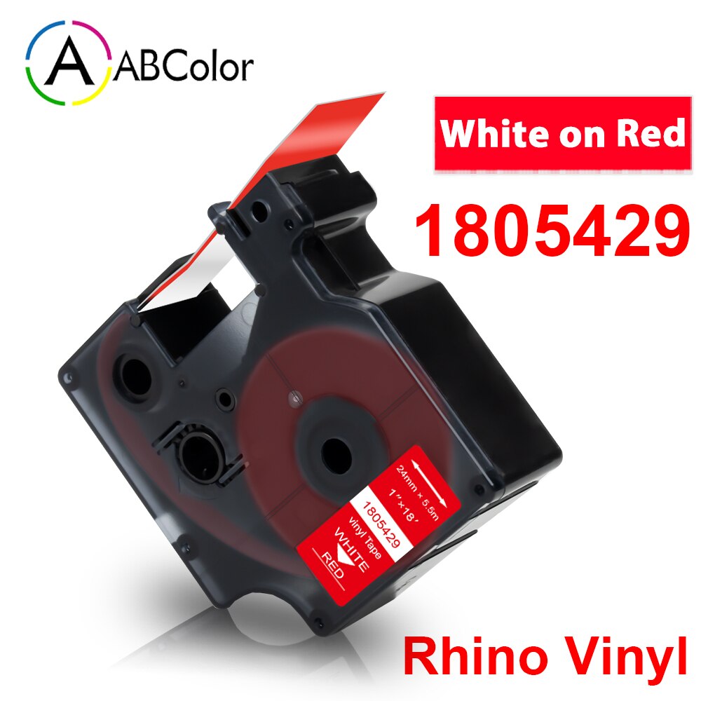 DYMO Rhino 24 mm Vinyl Black on Yellow | Indes A/S DYMO Rhino 24 mm Vinyl Black on Yellow | Indes A/S