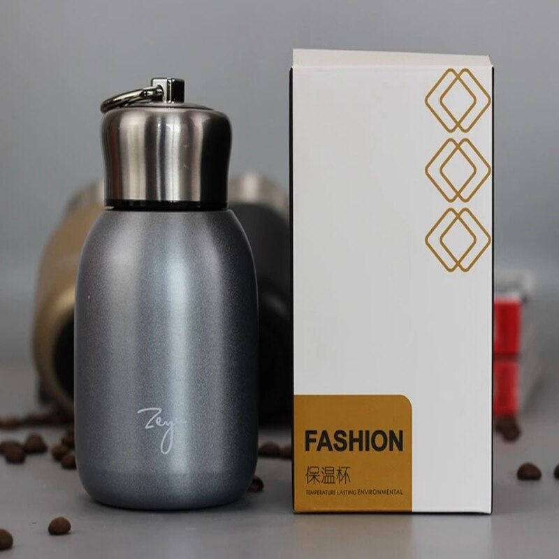 Termo portátil de 300ML con filtro, taza térmica de acero inoxidable, taza de café, botella de agua de viaje,
