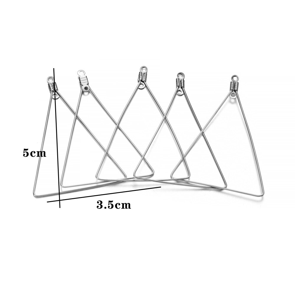 10/20 stuks roestvrijstalen oorbellen geometrische vorm hangers connector bevindingen sluitingen haken voor doe-het-zelf sieraden maken accessoires: Black