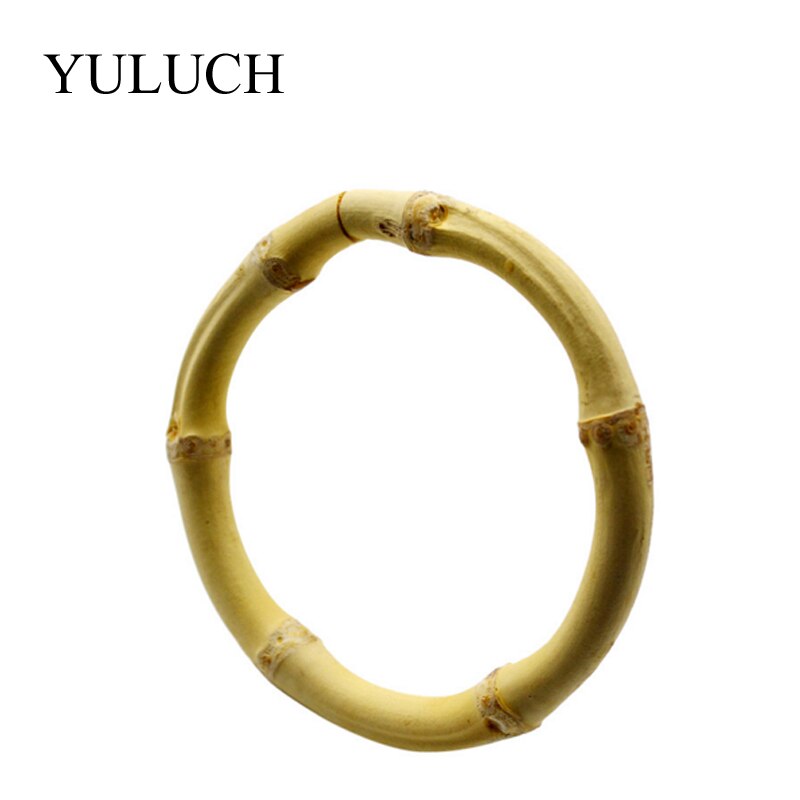 Yuluch pulseira extra grande, bracelete de bambu natural simples, joias para mulheres/moças, presente, estilo hiperbola redondo