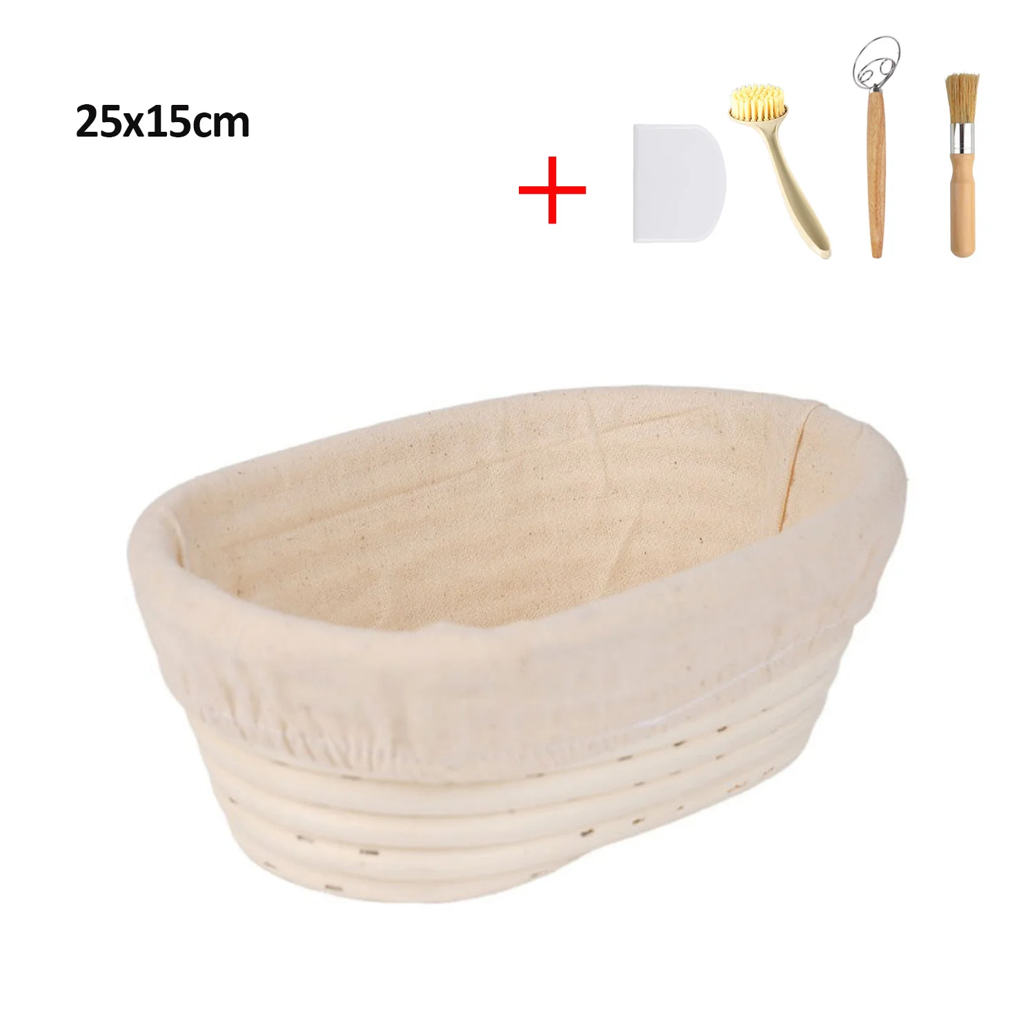Handmade Bread Leavening Baskets Kitchen Baking Tools Cooking Containers Sourdough Baking Bowls Multiple shapes: black