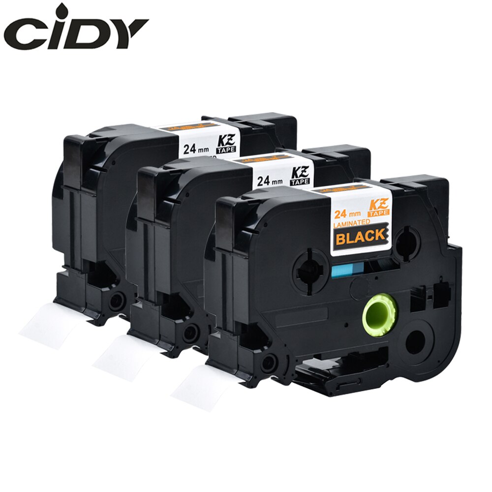 CIDY 3pcs 24mm cassette linten tz Compatibel TZe354 TZe 354 TZ354 TZ 354 p touch gelamineerde tape voor brother label printer