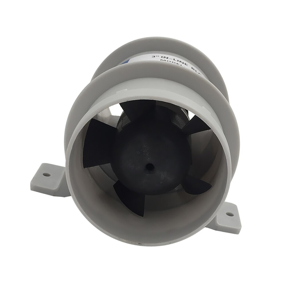 Cichy dmuchawa morski wybrzuszenie beczki turbosprężarka wentylator odporny na wodę 12V (3-Cal)