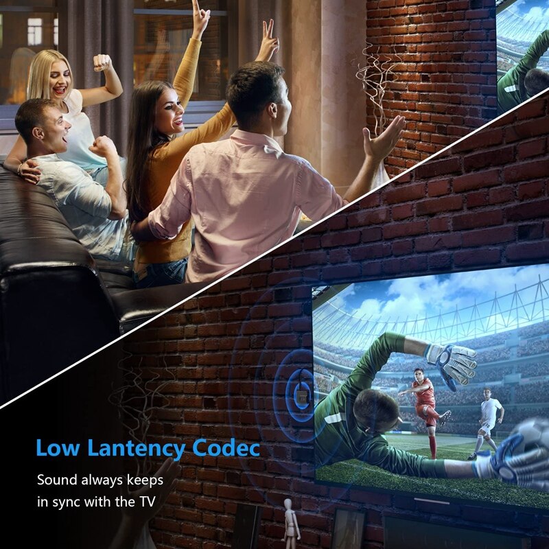 Bluetooth 5.0 Adapter, 3.5mm Audio Receiver and Transmitter Adapter, TV/Car Wired Speaker to Wireless Speaker