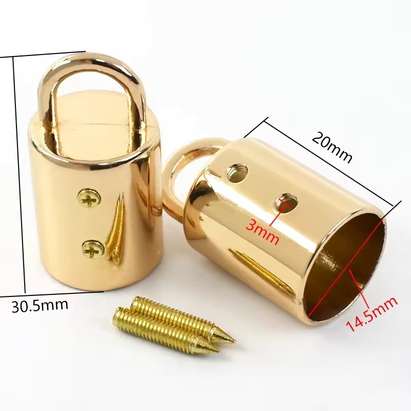5/10/20 Stuks 14mm Tas Metalen Gespen Handtas Riem Kwastje Cap Sluiting Haak Connector Hanger Touw Koord Lock DIY Hardware Accessoires: M / Rose goud