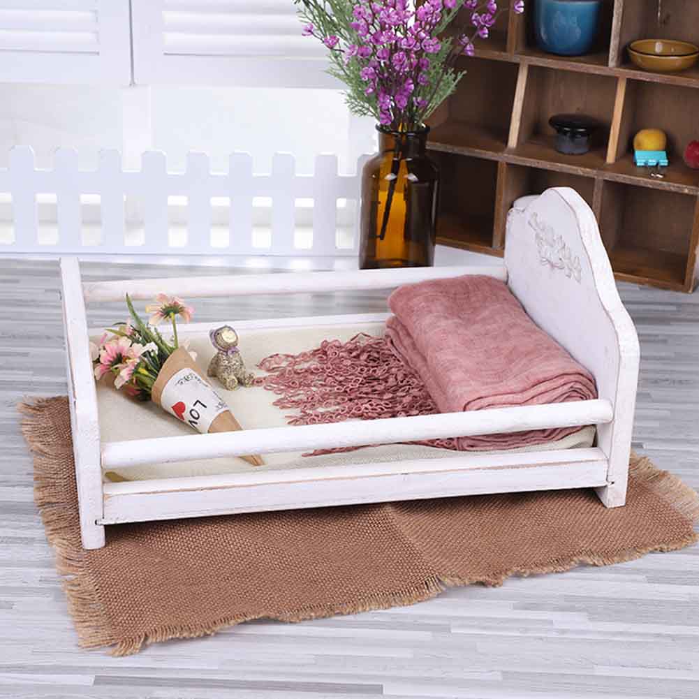 Cama de madera para bebés, accesorios de fotografía recién nacido, Fondo para dormitorio, sesión de fotos multifunción, para el hogar