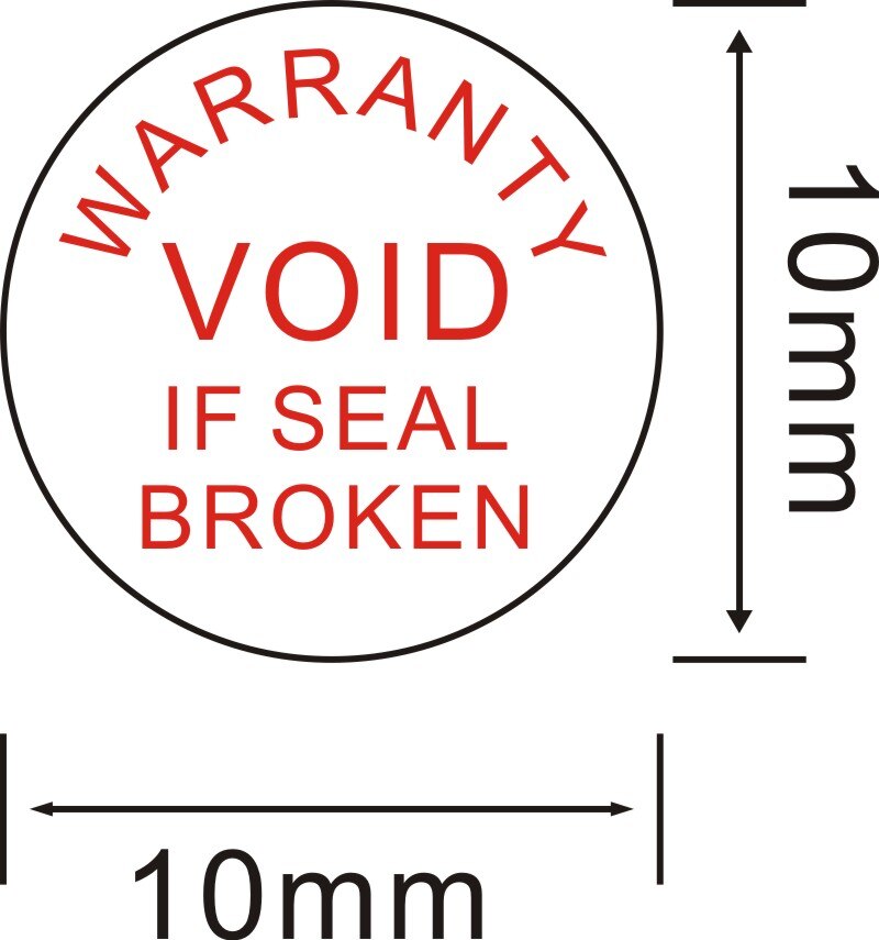 Factory direct Warranty sealing label Security Protection sticker void If seal broken Damaged Shredded paper -2022: B