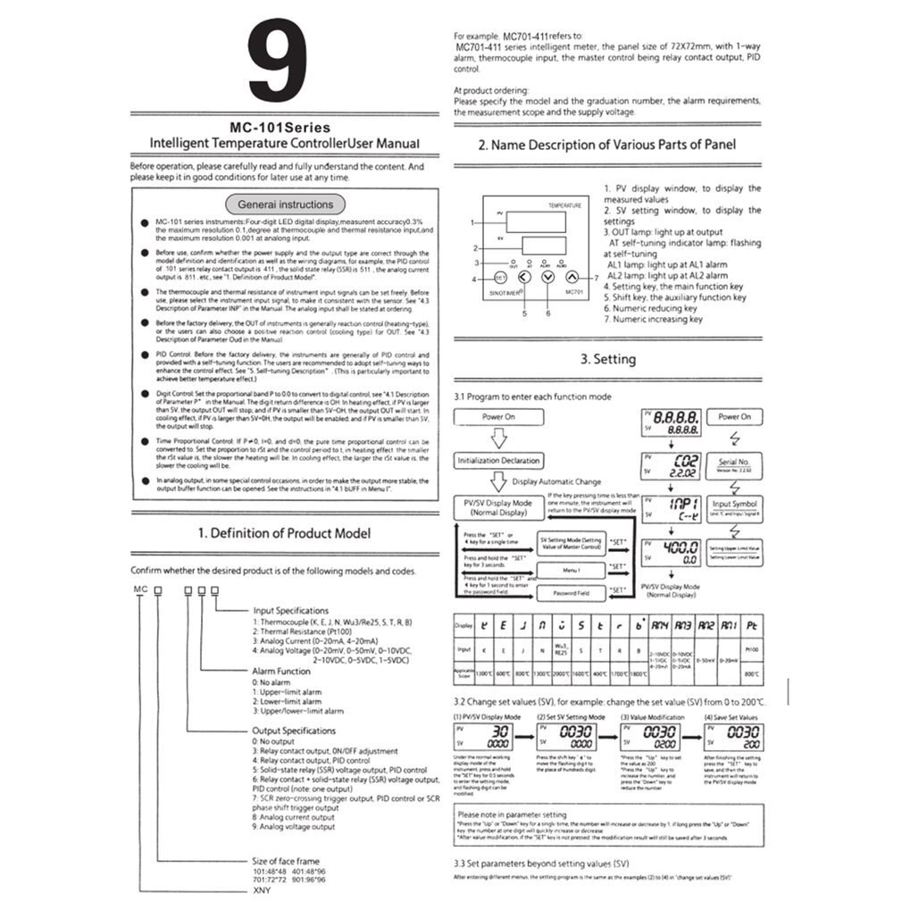 SINOTIMER Short Shell Input PID Temperature Controller Thermostat Temperature Regulator SSR Relay Output Heat Cool Alarm