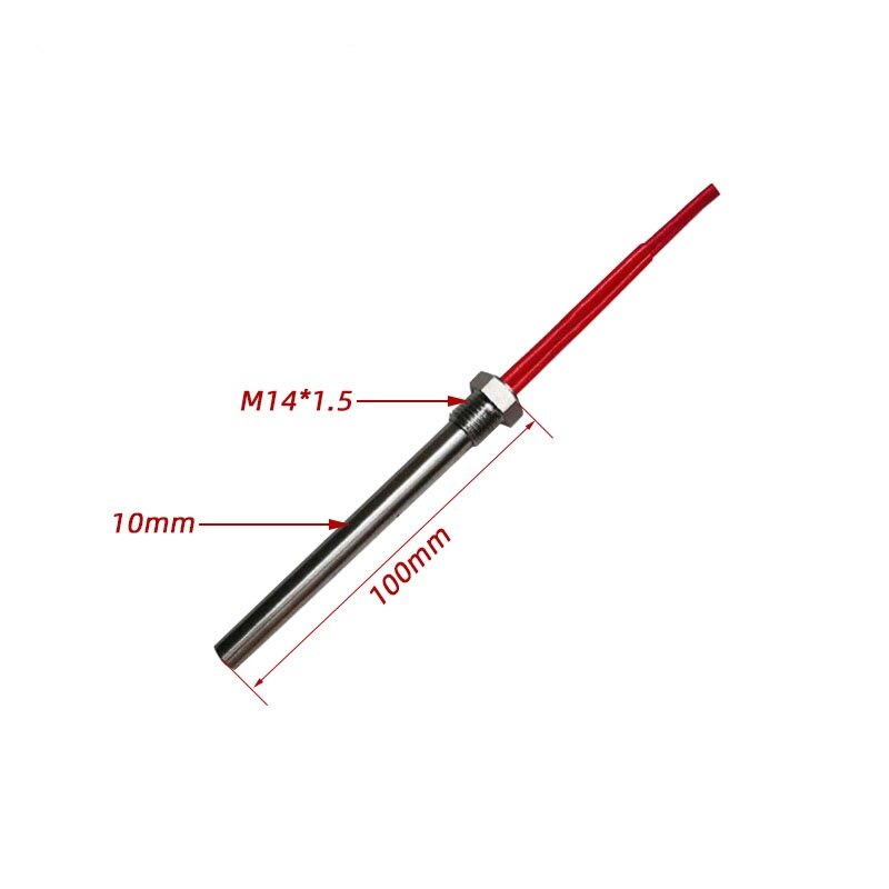 12v/24V 50w/100w Cartridge Heater M14 Thread SUS304 Heating Resistance Water Heating Element
