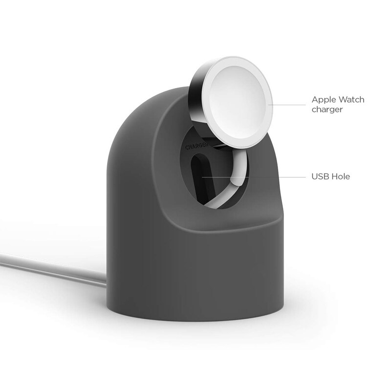 Charger Stand Voor Apple Horloge 7 6 Se 5 4 3 Iwatch 44Mm 45Mm 40Mm 41Mm 42Mm 38Mm Siliconen Night Stand Charger Houder Accessoires
