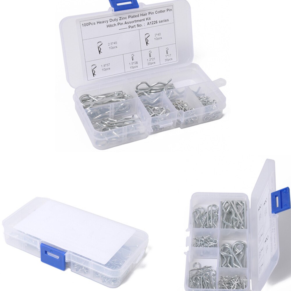 100pcs/box Metal R-type Cotter Pins Wave Latch Bol... – Grandado