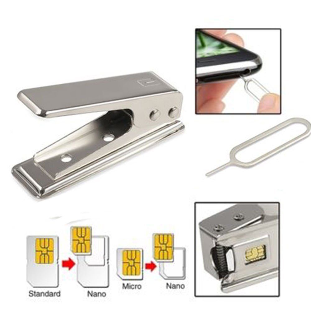 Beste Universele Metalen Mini Standaard Micro Sim Card Nano Mobiele Telefoon Sim-kaart Cutter Voor iphone 5 6 7 Plus