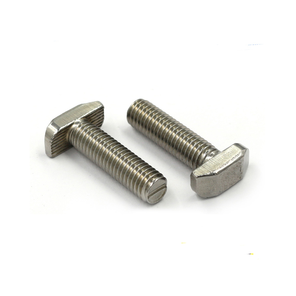 10 st  m6 12mm/16mm/20mm/25mm/30mm hammarhuvud t bult skruv nickelpläterad för 3030 serie 30 x30 aluminiumprofil