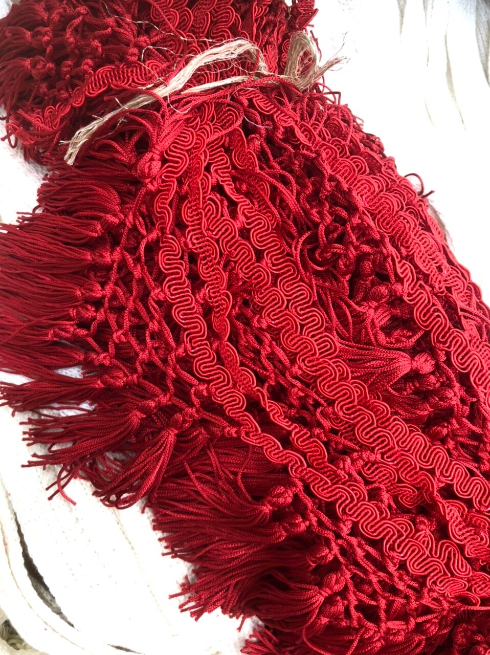 3 yard/parti sort hvid knudet blonde kvast frynser scenetøj latinsk kjole tilbehør gardin hjem dekorativ