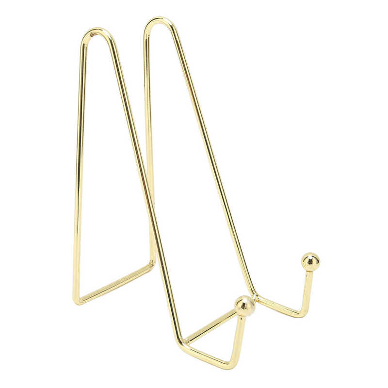 Picture Frame Stands Golden Coated Stable Display Delicate Workmanship Display Holder Stands Sturdy Metal for Nail Art Designs