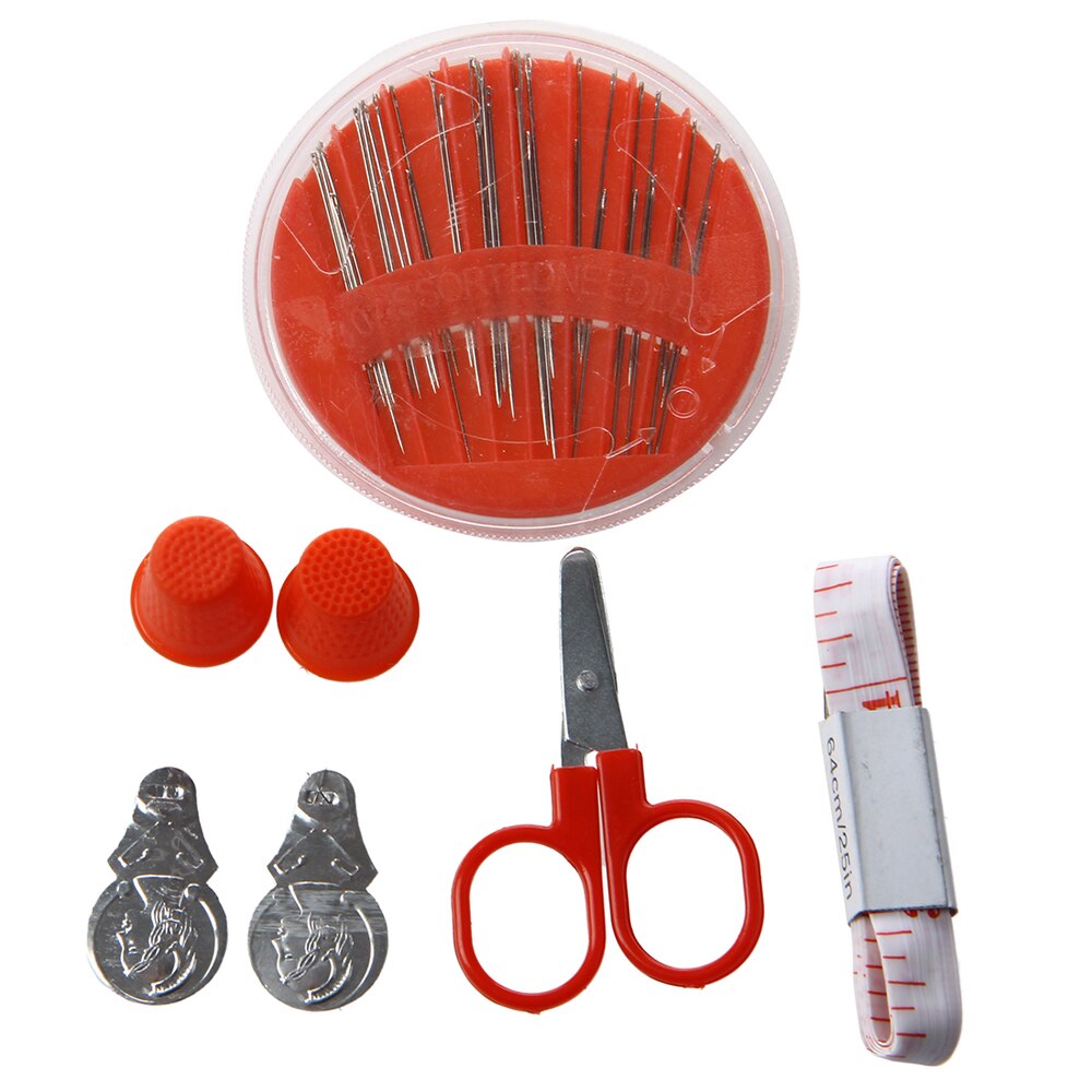 64 Spools Ployester Sewing Threads Box Tape Measure Scissors Set Hand Sewing Machine Needles Set Sewing Accessories Kit