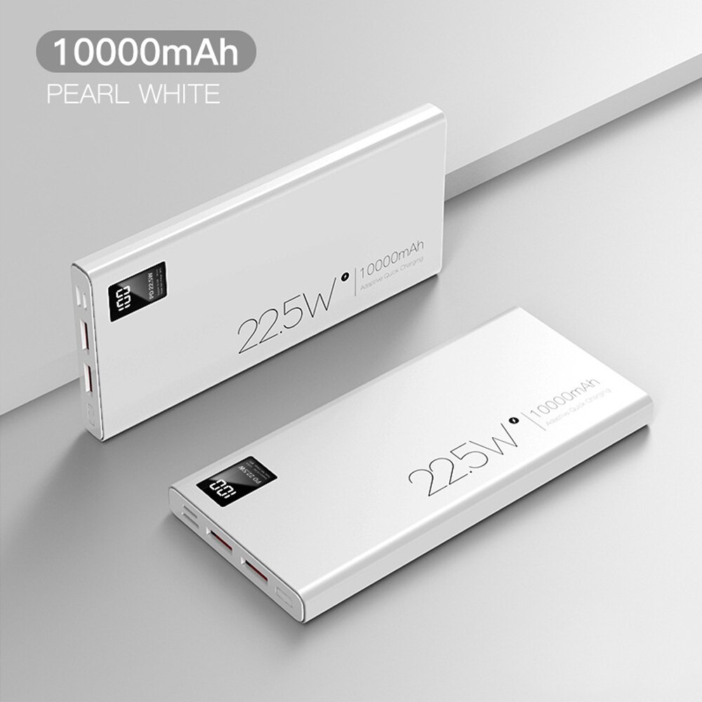 20000mah carregador de telefone power bank para iphone 13 pro max bateria externa pd 22.5w carregamento rápido carregadores portáteis powerbank: White-10000mAh