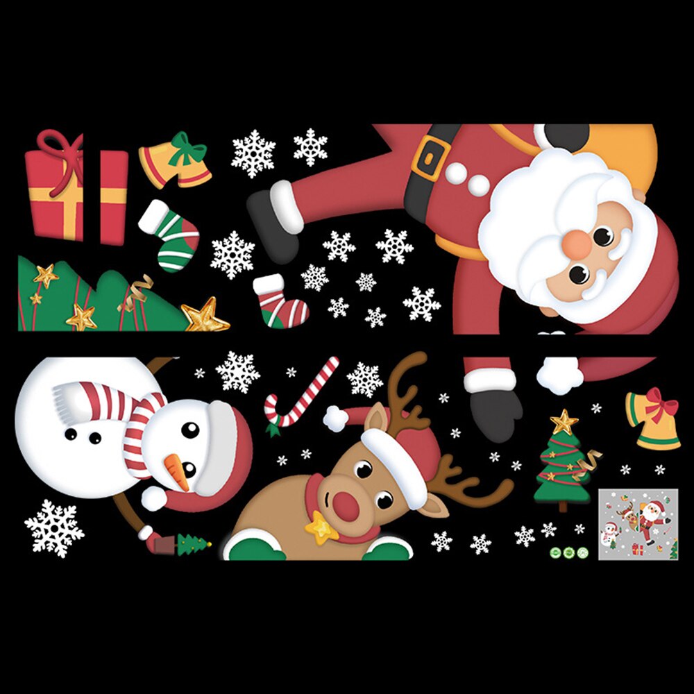 Christmas Wall sticker Large Snowman Window Glass Electrostatic Stickers