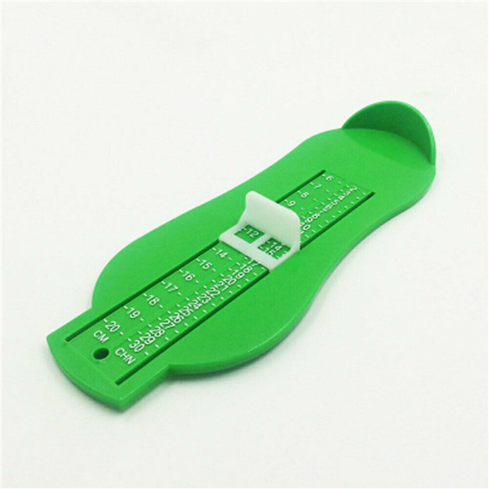 5 cores criança infantil pé medida calibre sapatos tamanho ferramenta régua de medição disponível abs bebê carro faixa ajustável 0-20cm tamanho: green