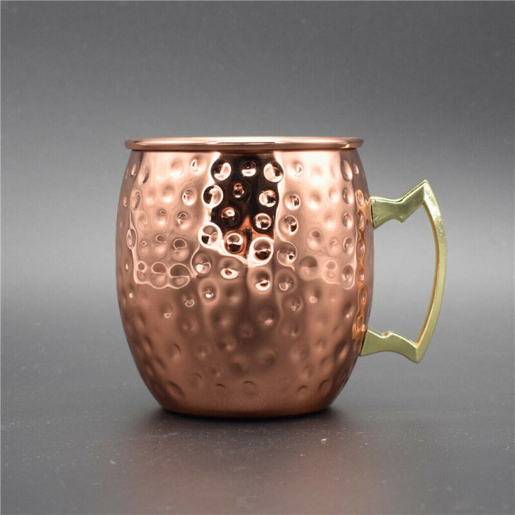 Tasse Becher Bier Glas 530ML Kupfer Überzogene Trinken Handgemachte Gehämmert