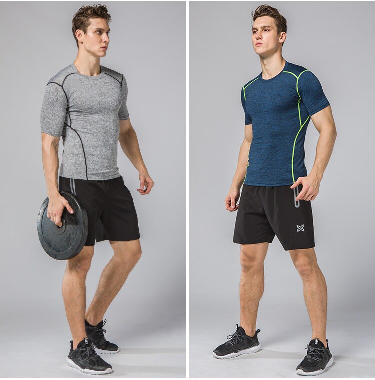 Kompressionslaufanzug für herren, Basketball-fitnessshorts, eng anliegender sportlaufanzug für herren, fitnessstudio-sportbekleidung, schnelltrocknender Joggen-laufanzug