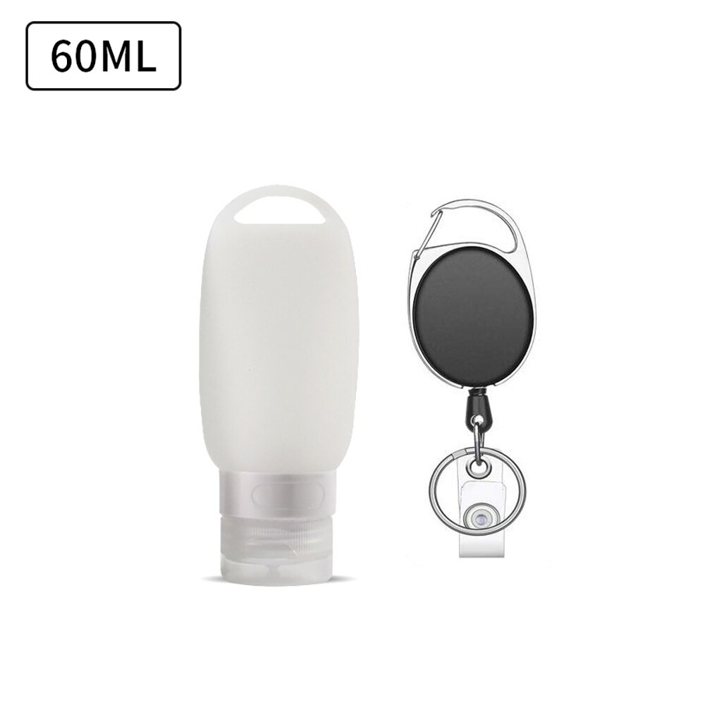 Travel Bottle Leakproof Silicone Refillable Squeezable Travel Tube with Keychain Hook for Cosmetic Toiletry Shampoo 40/60ml: 13