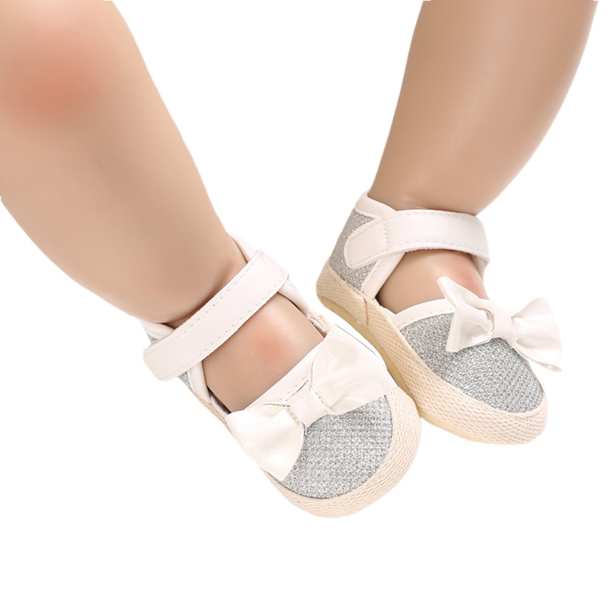 enfant en bas âge bébé fille berceau chaussures PU nœud semelle souple chaussures princesse bébé fille anti-dérapant bébé chaussures -né 0-18M