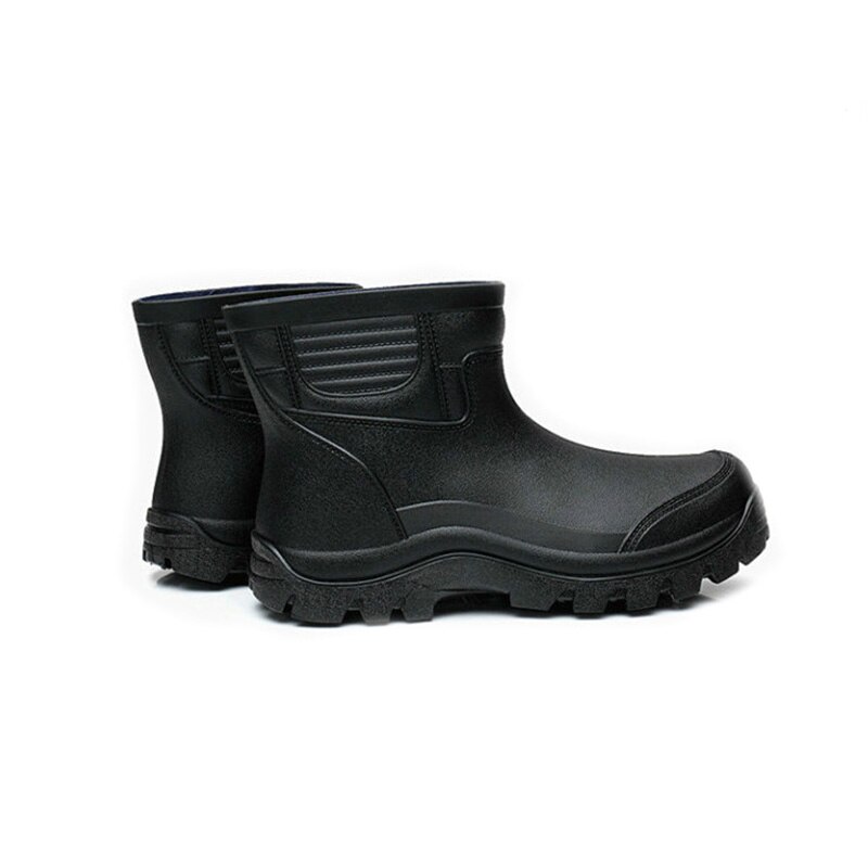 Aleafalling Regen Laarzen Waterdichte Lente Winter Schoenen Mannen Regen Jongen Water Rubber Zwarte Enkellaarsjes Slip-on Botas m016