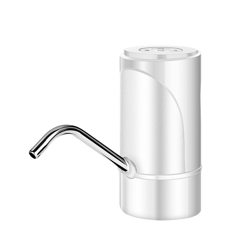 Automatisk elektrisk hushållsvattenflaska pump usb-laddning automatisk multi-interface dricksflaska uppladdningsbar vattenpump: Vit