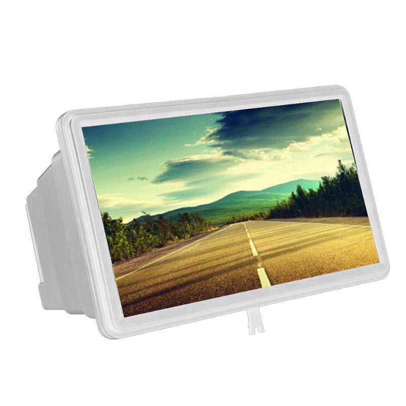 Universal- Tragbare 3D Video Vergrößern Smartphone Bildschirm Lupe Stereoskopischen HD verstärkend Stehen für Huawei iphone Samsung: Weiß