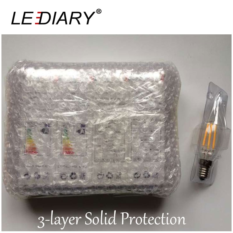 LEDIARY 5PCS High Lumen Dimmable C35 E14 LED Filament Candle Bulb Retro Edison LED E14 Clear Lamp 2W/4W/6W 220V Cold/Warm White