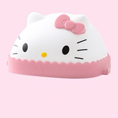 Boîte à savon avec couvercle personnalité créative dessin animé boîte à savon ventouse mural drain toilette gratuit poinçon porte-savon: Pink