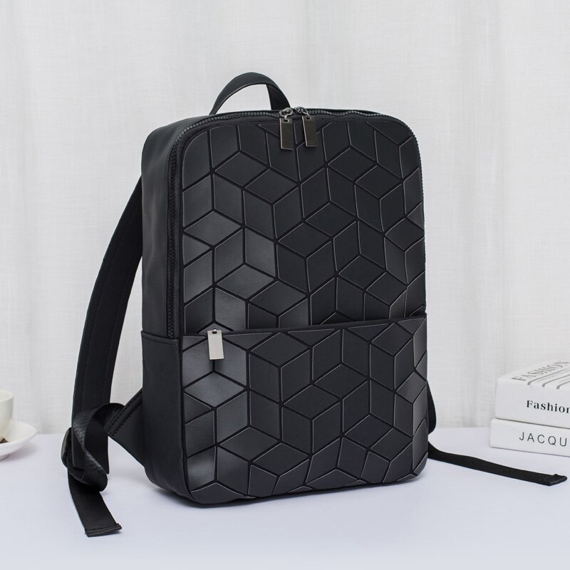 Vrouwen En Mannen Geometrische Laptop Rugzak Vrouwen Rugzak School Hologram Vouwen Student Rits Rugzakken Rugzak Mochila Feminina