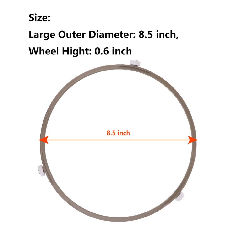Support de plateau tournant pour four à micro-ondes, 1 anneau de plateau tournant en verre résistant à la chaleur, outils de cuisine, Support à rouleaux: Brown L