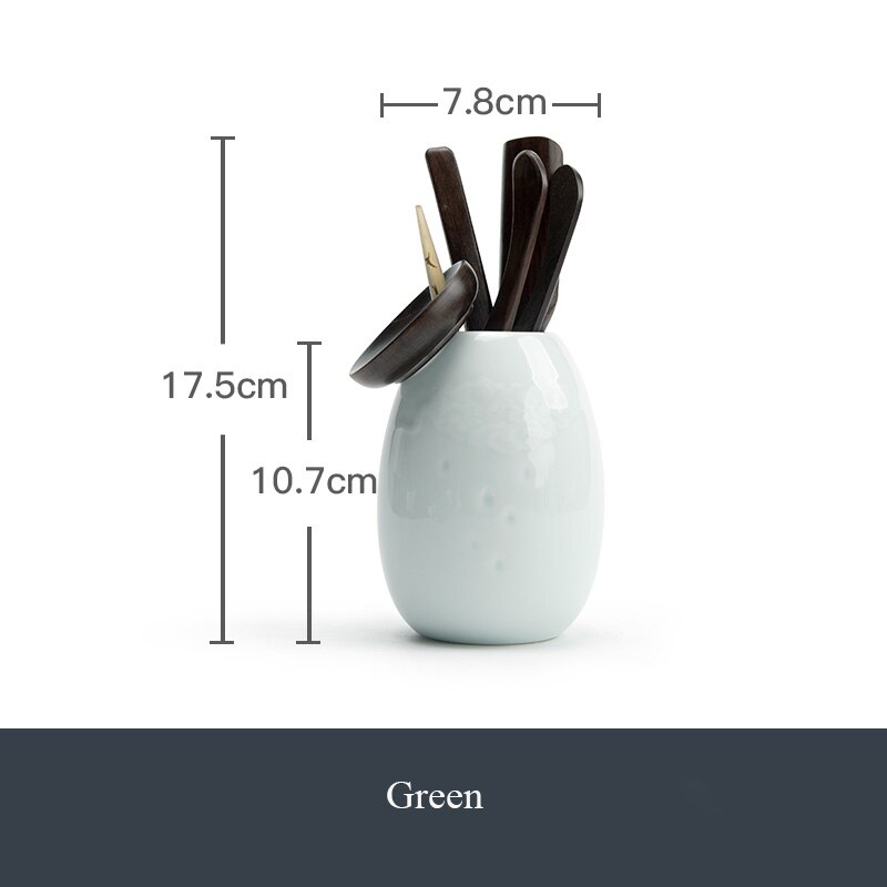 Conjunto da cerâmica da cerâmica do chá tangpin acessórios do chá do café utensílios de chá: Verde claro