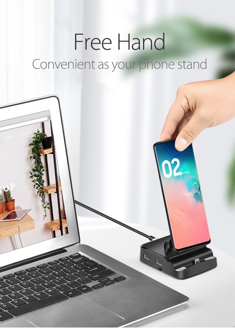 Type C HUB Docking Station Phone Stand Dex Pad Station USB C To HDMI Dock Power Charger Kit For Samsung S20 Huawei P40 Mate 30