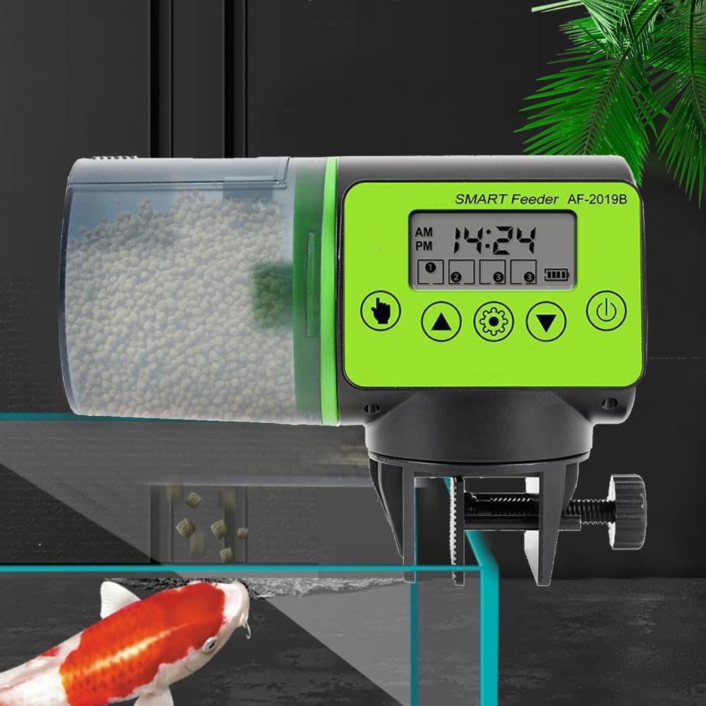 Smart Automatic Fish Feeder with LCD Indicates Timer Aquarium Feeder Fish Tank Auto Feeding Dispenser Aquarium Accessories