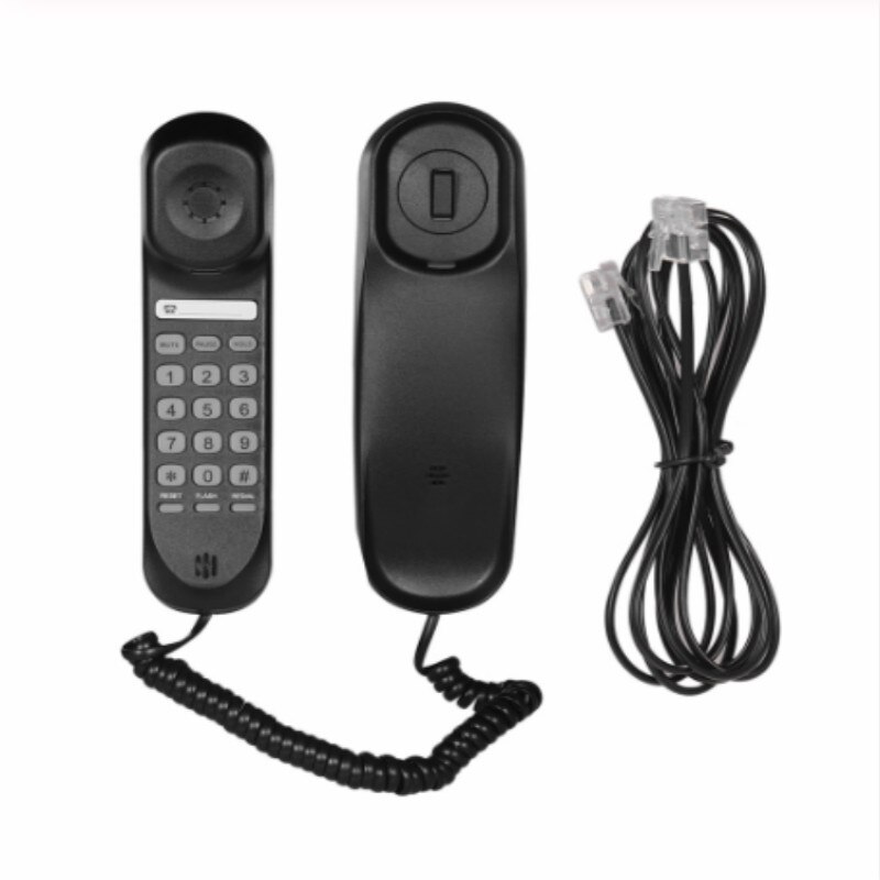 Guest room hotel phone Office phone desk wall dual-purpose small hook extension Mini Corded Landline Phone Fixed Telephone