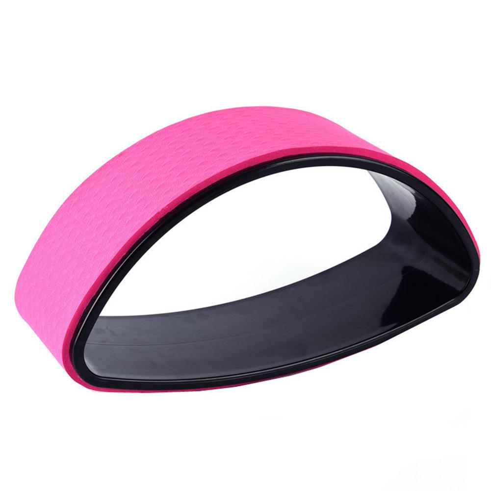 Yoga Wiel Gebogen Rug Stretch Half-Ronde Natuurlijke Kurk Effen Fitness Wiel Ring Stevige Wiel Yoga Training Wiel: Roze