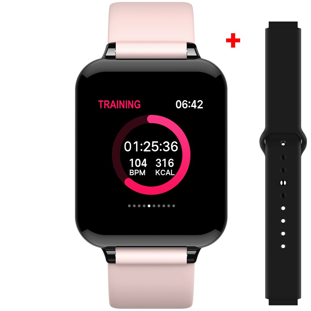 LEMFO Farbe Anzeige Clever Uhr Männer IP67 Wasserdicht Herz Bewertung Monitor Smartwatch Frauen Für Android IOS Uhr Telefon: Rosa Schwarz