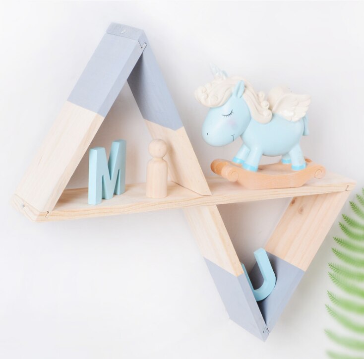 Nordic Scuola Materna di Legno X Appeso Rack Di Stoccaggio Per La Camera Dei Bambini Decor Hanno Bisogno di Assemblare da soli Camera Dei Bambini Decor Adesivi Per Bambini