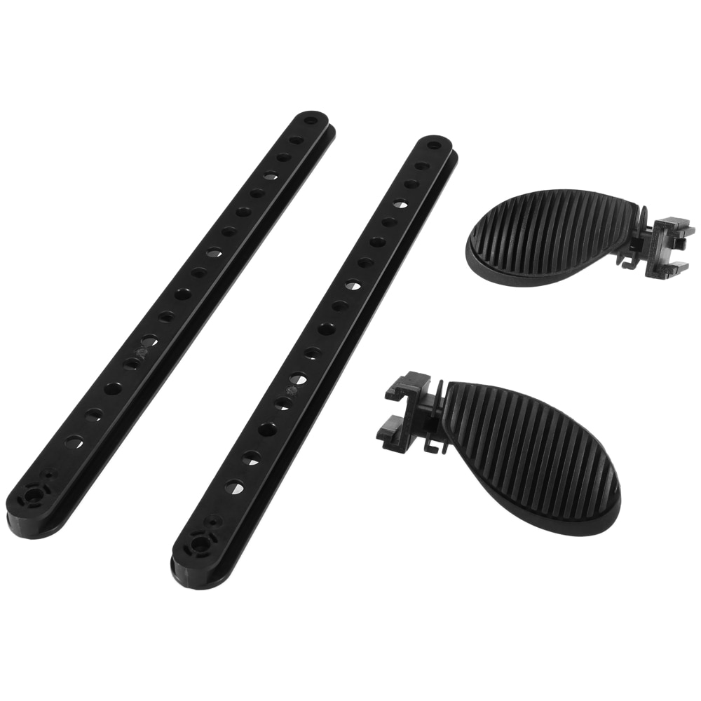 2 stk sort kajak fodbøjle pedalsæt justerbar kajak fodstifter fodbøjle pedaler til robåd kano